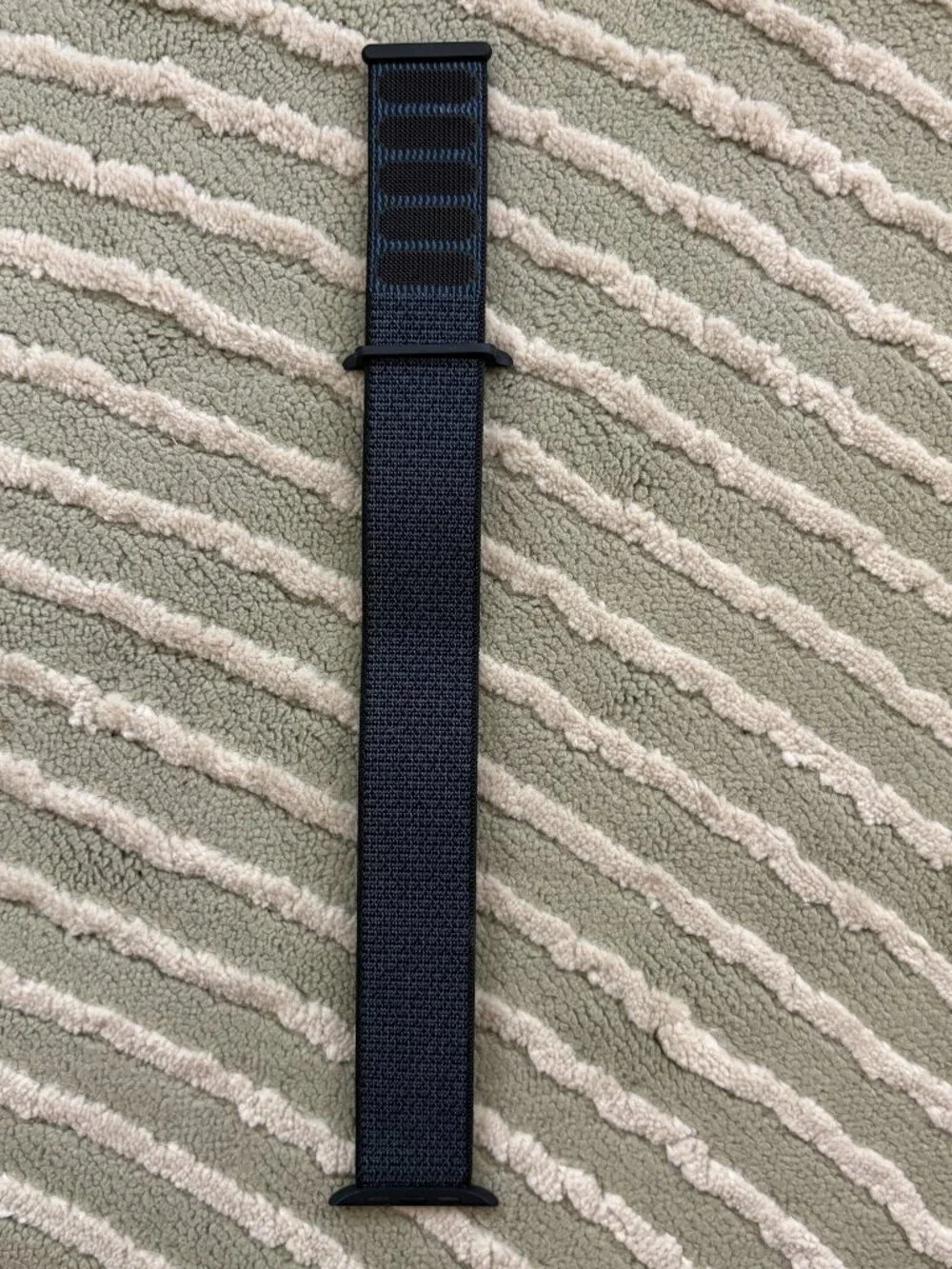 Apple Dark Blue / Black Nylon Sport Loop Apple Watch Band